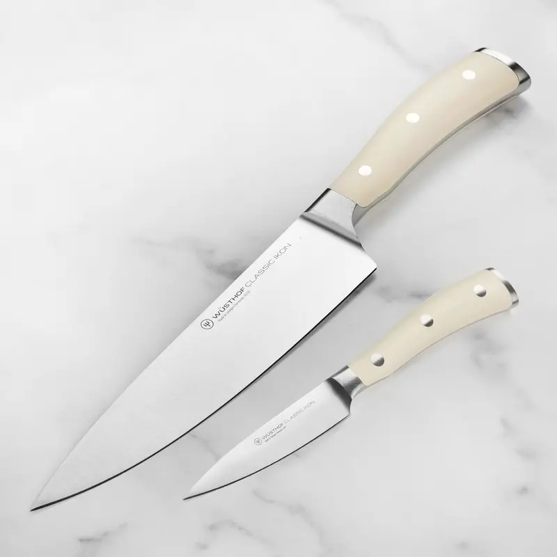 Wüsthof Classic Ikon Creme 2-Piece Chef’S And Paring Knife Set 1