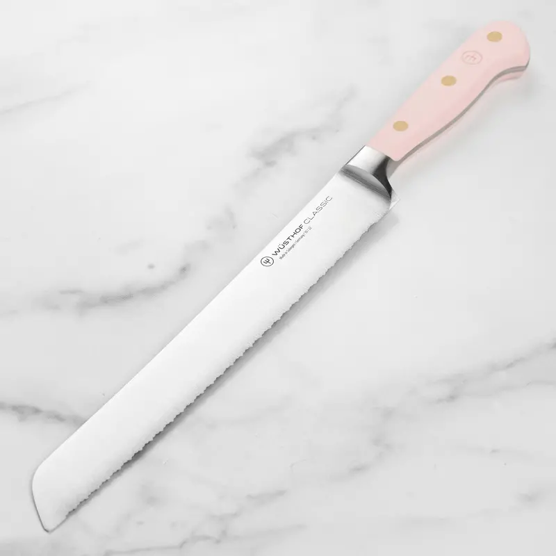 Wusthof Classic Pink Himalayan Salt 9-Inch Double-Serrated Bread Knife 1