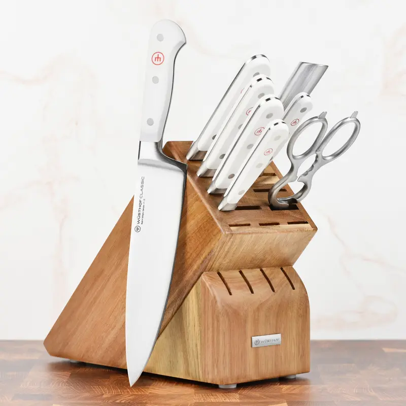Wüsthof Classic White 9-Piece Knife Block Set 1