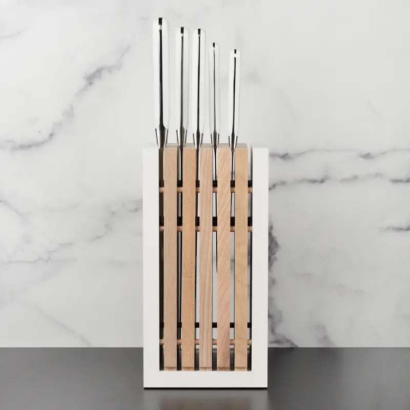 Wüsthof Classic White Knife Set – 6-Piece Slim Block Collection 1