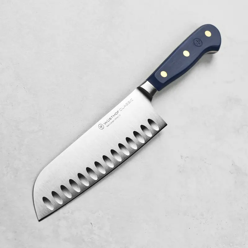 Wusthof Classic Wild Blueberry 7-Inch Hollow-Edge Santoku Knife – Japanese-Inspired Versatility 1