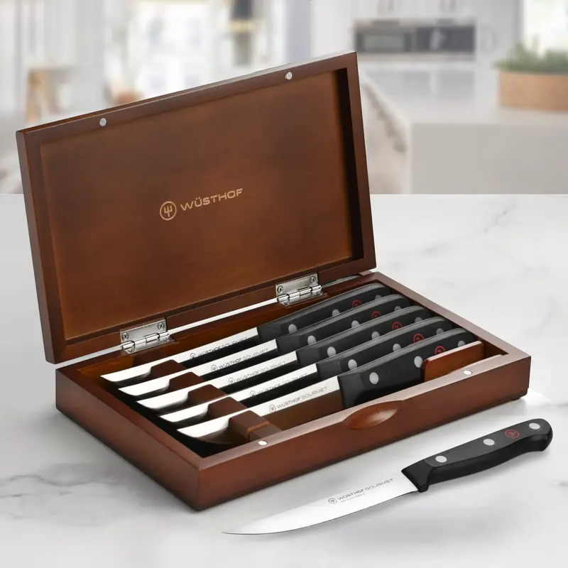 Wüsthof Gourmet Steak Knife Set – 6-Piece With Protective Case 1