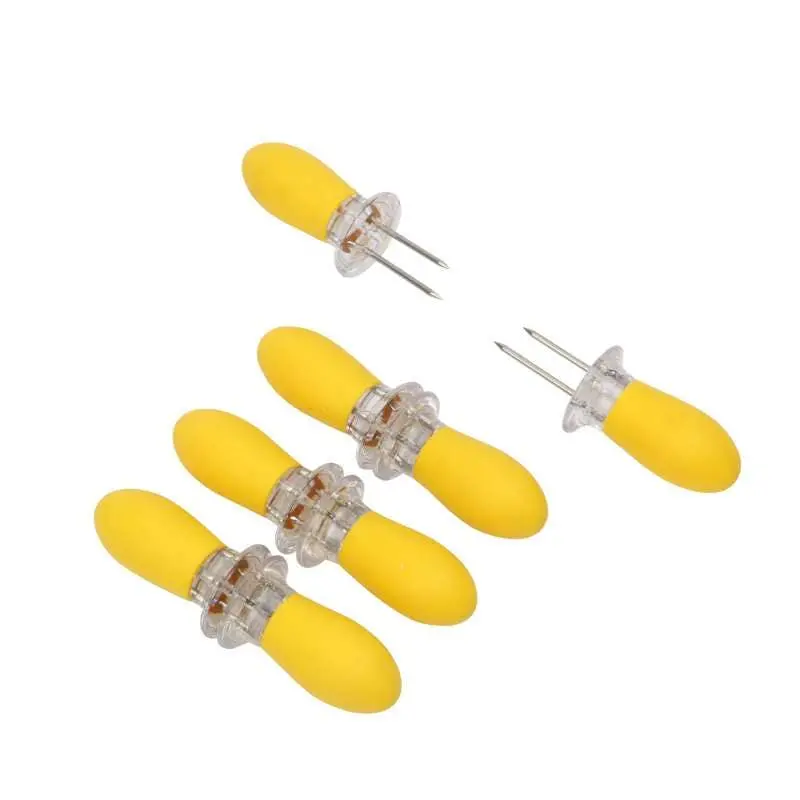 Yellow Corn Cob Holders – Set Of 4 Pairs 1