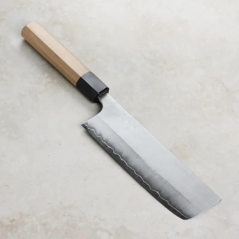 Yoshimi Kato Ginsan Nakiri – 6.5" Nashiji Stainless-Clad Sg2 Vegetable Knife 1