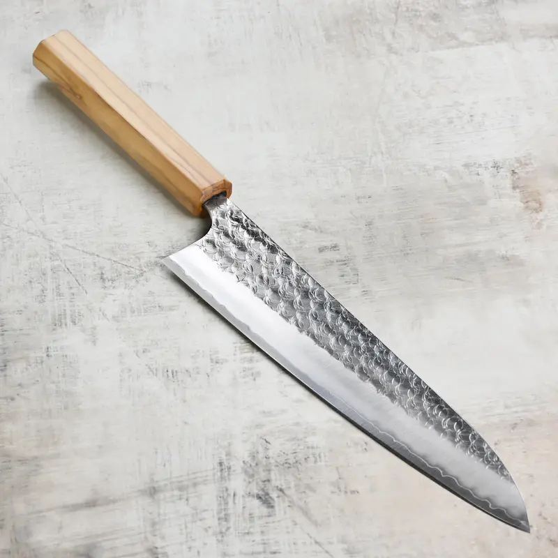 Yoshimi Kato Minamo Gyuto – 8.25" Sg2 Chef’S Knife With Olivewood Handle 1