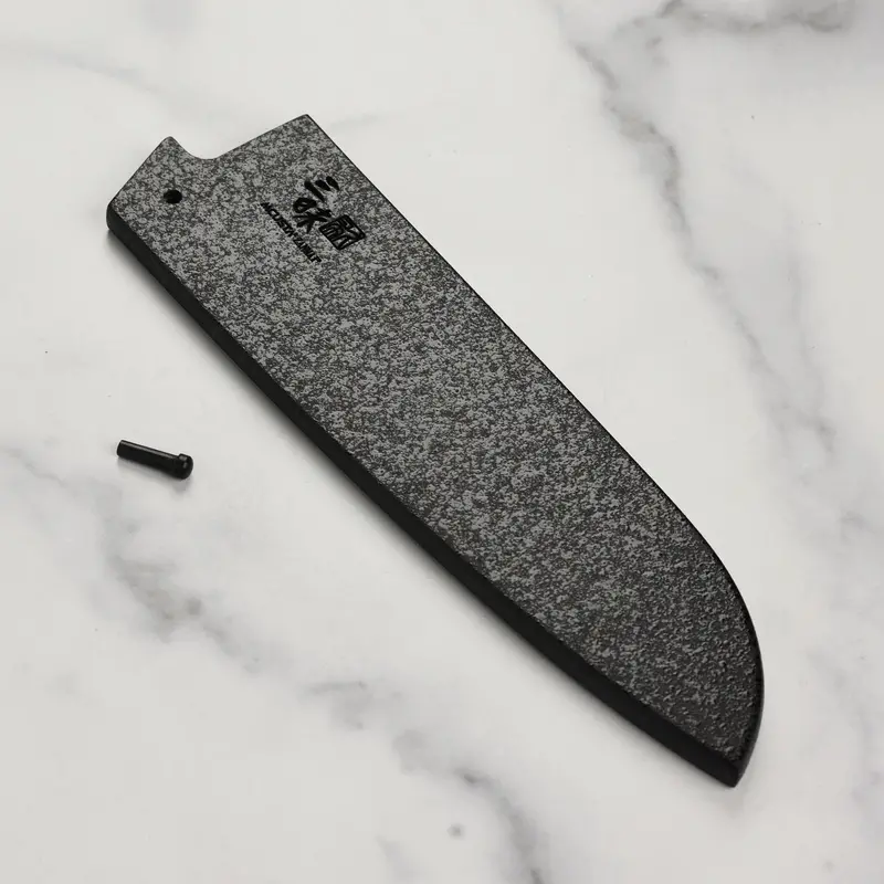 Zanmai 7-Inch Santoku Knife Sheath – Black Lacquer Saya 1