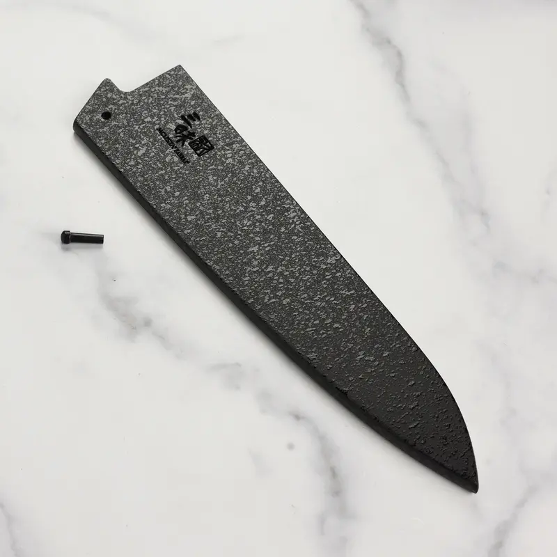 Zanmai 8.25-Inch Gyuto Knife Sheath – Black Lacquer Saya 1