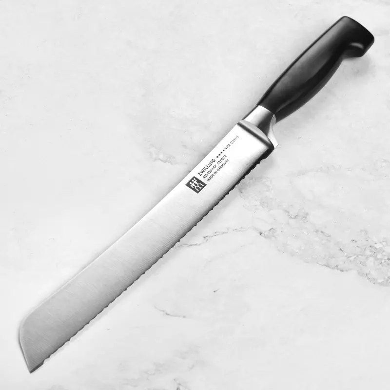 Zwilling Four Star 9" Country Bread Knife – Wavy Edge, Forged German Steel 1