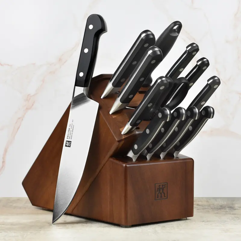 Zwilling Pro 14-Piece Acacia Wood Knife Block Set 1